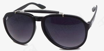 专业设计利器 黑色雷朋有框墨镜高清PNG素材免费下载